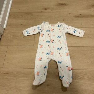 Magnetic Me Floral Kids One Piece - White and Blue